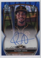 2023 Bowman Chrome Prospect Blue RayWave Refractor 106/150 Rayner Arias Auto ya6