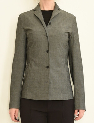 leichte Blusen Blazer Jacke HALLHUBER Philosophy grau Business Anzug Stretch |36