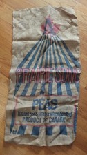 Vintage Prairie Song Peas 100 lbs. Burlap Sack Bag - Canada
