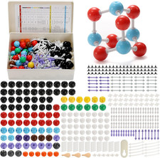 444 Pieces Chemistry Molecular Model, Organic and Inorganic Modeling Kit, Stu...