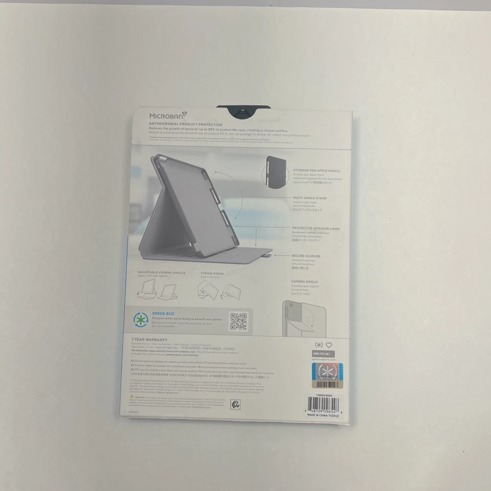 Speck iPad 10.2" for 7th, 8th and 9th Gen Stylefolio with Pencil Holder Black - Image 2 of 4