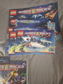 Lego Space Police Instruction Lot Manual Only 5974 5985 5972 5971 5981 5982