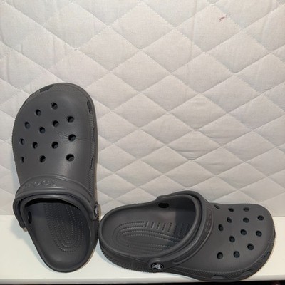 Crocs Classic Clogs Gray Unisex M5 W7 Comfort Slip On Shoes Work