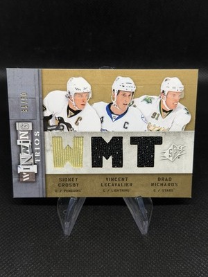2009 SPx #WT-RIM Sidney Crosby Lecavalier Richards /50 Winning Trios Patch Card