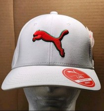 Puma White/Orange/Green Large-XLarge Stretch-Fit Cap  NEW with TAG