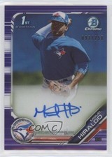 2019 Bowman Chrome Prospects Purple Refractor 92/250 Miguel Hiraldo Auto 0x3q