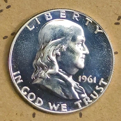 1961 Proof Frankin Proof Franklin Half .90% Silver GemBrilliant Uncirculated