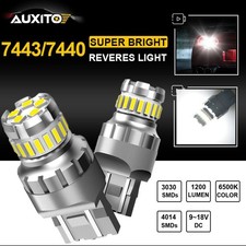 1PAIR T20 W21/5W LED Backup Reverse White 7443 7440 16SMD Light 360° Bulbs HOT