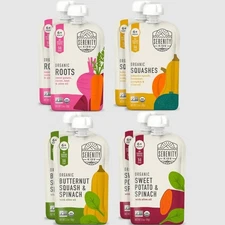 Serenity Kids 6+ Months Certified Organic Baby Food Pouches Veggie Puree 8 packs