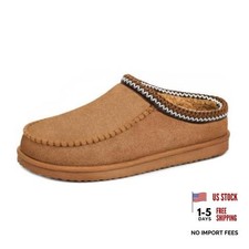 Mens Slippers Memory Foam Moccasin Slippers for Men Indoor Outdoor 13 Chestnut
