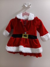 "Koala Kids" Long Sleeve Santa, Christmas, Holiday, Little Girls Dress