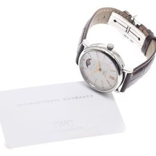 IWC PORTOFINO IW459011 37mm SS Silver Dial Automatic Moonphase #C166