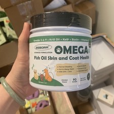 Omega 3 Fish Oil for Dogs, Dog Fish Oil Powder, Wild Caught Fish Oil, EXP: 04/27