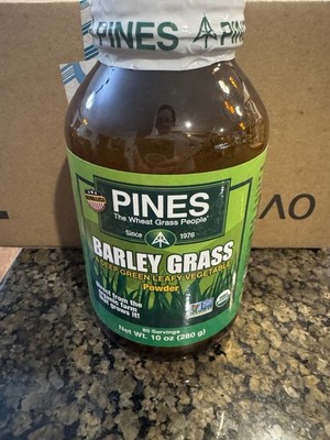 PINES BARLEY GRASS A DEEP GREEN LEAFY VEGETABLE POWDER 10 Oz Exp3/2029
