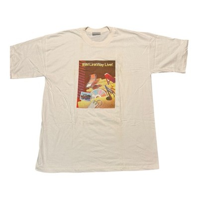 Vtg 90 IBM LinkWay Live! Share the Vision Promo TShirt XL Computer Software Rare