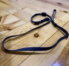 Vintage Genuine Minolta - 1cm Wide Black Vinyl Lens Case Strap