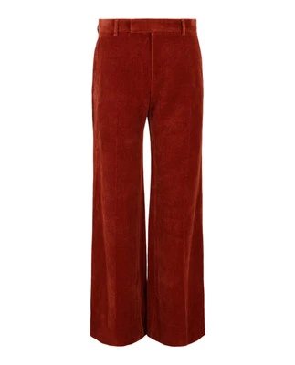 Gucci Mens Velvet Flared-Leg Pants - Image 1 of 3