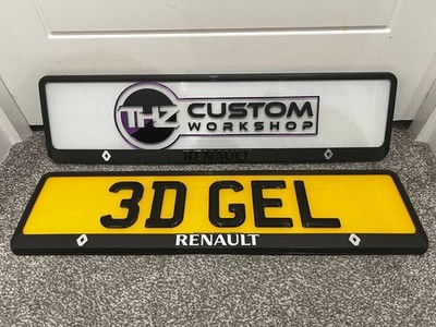 Renault 3D Plattenhalter Surround vorne & hinten - passend für alle Modelle & Top Qualität