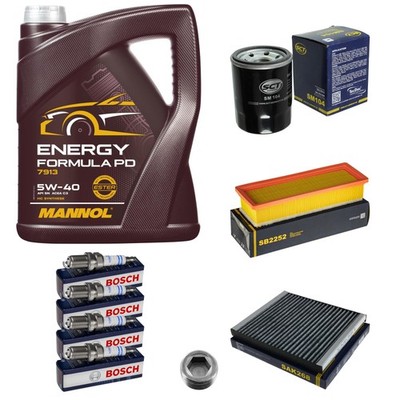 Inspektionspaket 5L MANNOL Energy Formula PD 5W-40 für Ford KA 1.2 Lancia