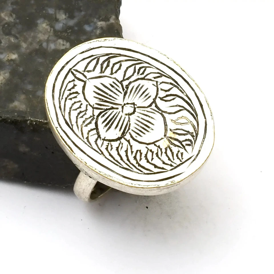 Vintage ethnischer handgefertigter Ring Schmuck Geschenk zu Thanksgiving US-Größe - 7,5 AR 33215