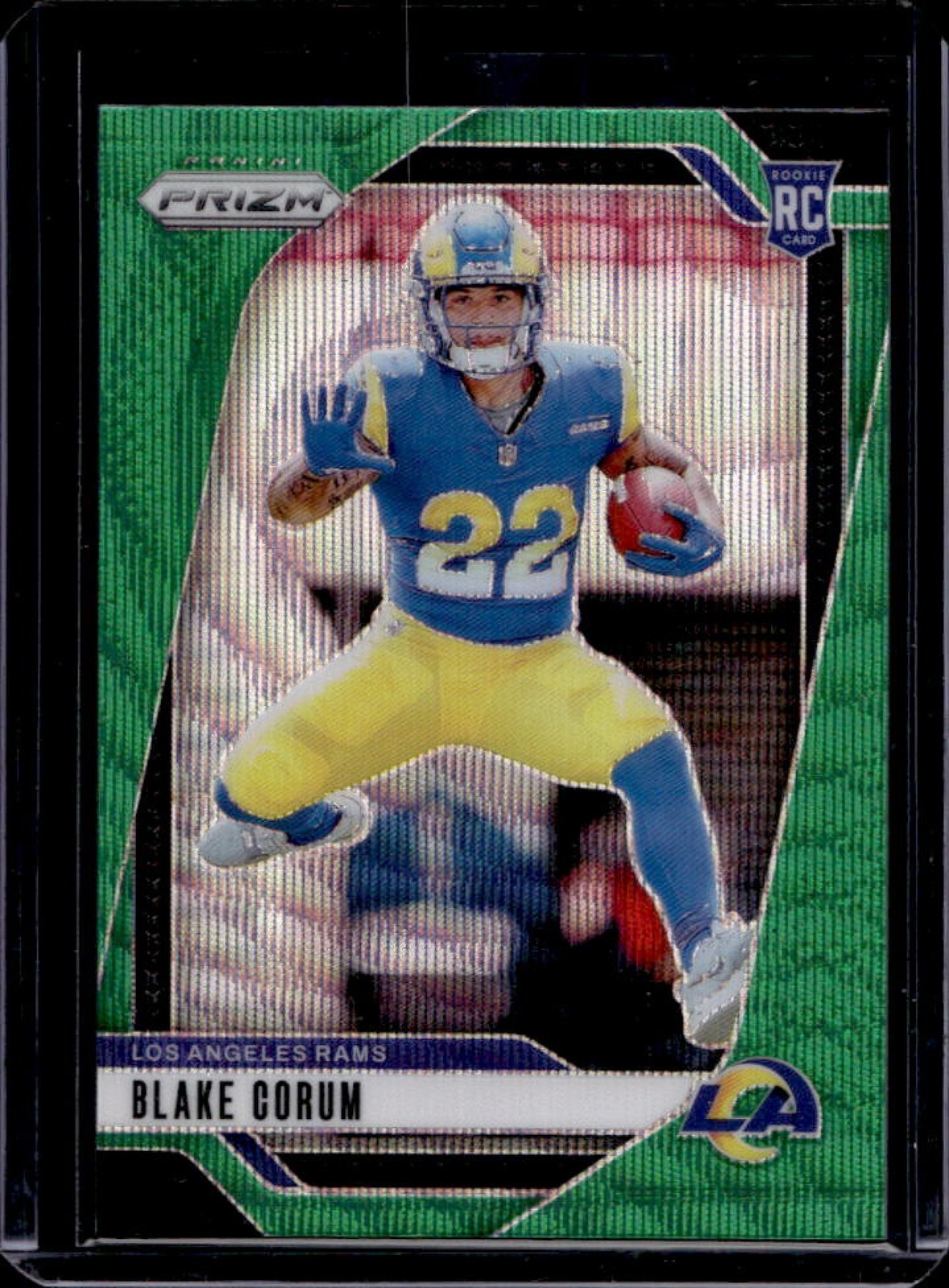 2024 Prizm Blake Corum RC Green Wave Rookie #308 Rams