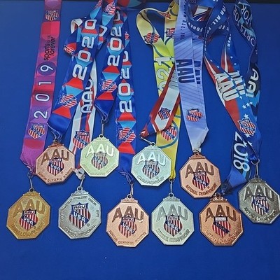 Lot of 10 AAU USA National Championship Medal Award  Ribbon 2018 19 20 21