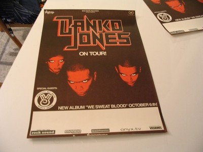 DANKO JONES + Electric eel shock ORIGINAL POSTER TOUR 24x16'' 26