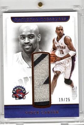 2016-17 Panini National Treasures Patch Prime Vince Carter 19/25 Toronto Raptors