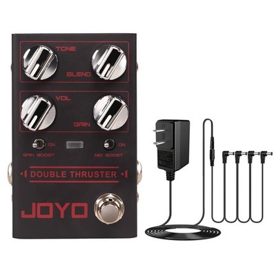 JOYO High Gain Overdrive Guitar Bass Pedal with Mid/High Frequency Power Supply