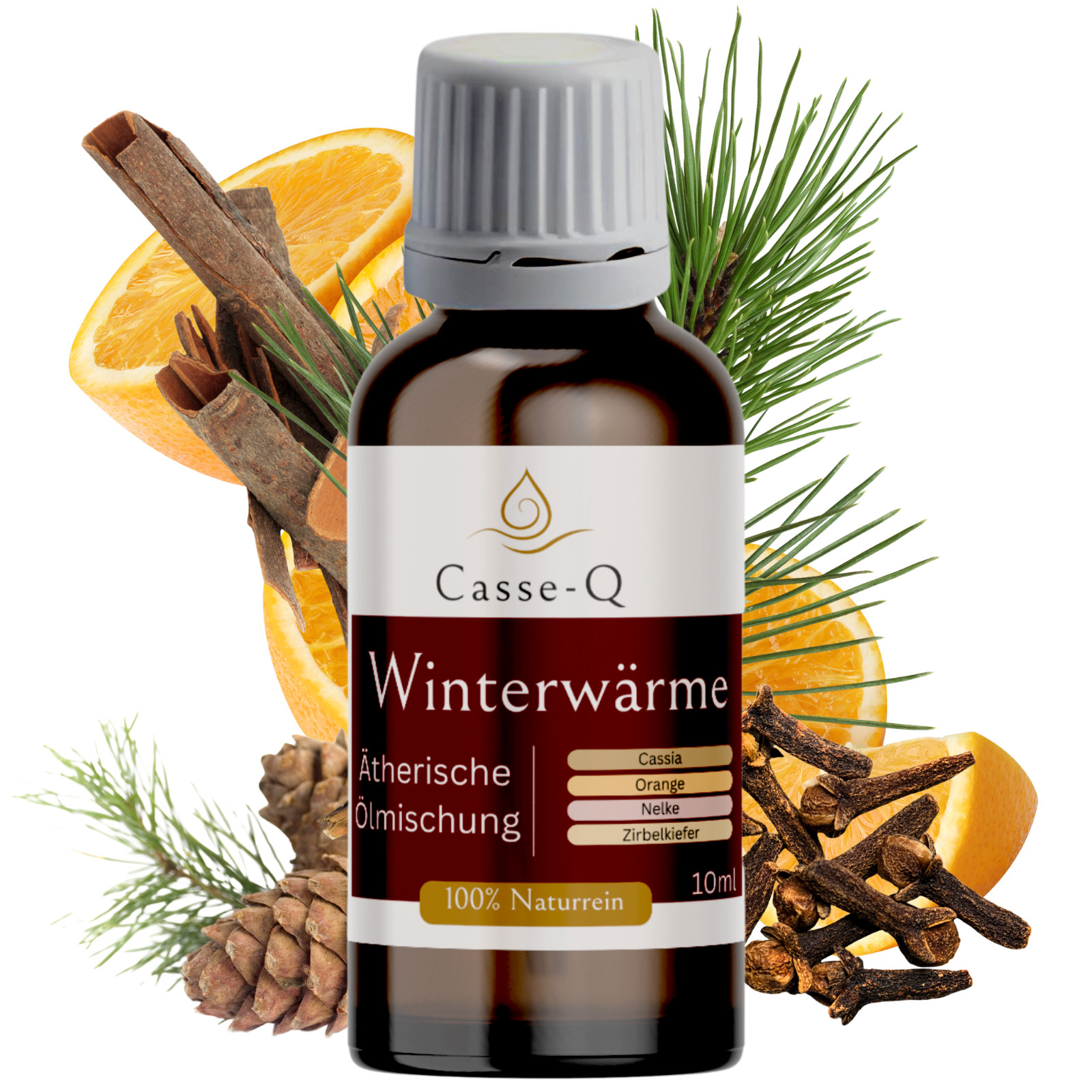 Winterwärme Ätherische Ölmischung Cassia, Orange, Nelke, Zirbelkiefer naturrein