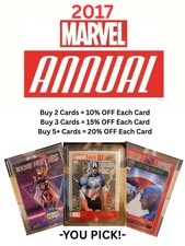 2017 Upper Deck Marvel Annual Trading Cards- BASE, PARALLELS, INSERTS