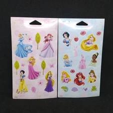 American Greetings Disney Princess Stickers Autocollants 2 Sheets Ariel Cinderel