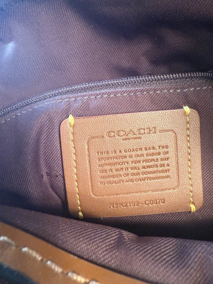 Nuevo Bolso de Hombro Coach Horse and Carriage Jacquard Dalton 31 Tostado/Camel Foto 2 de 4