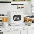 HOMCOM Countertop Dishwasher Portable Dishwasher with 5 Washing Programs