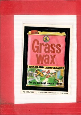 1979 Topps Wacky Packages 2nd Series Rerun #105 Grass Wax EX/NM ID:67925
