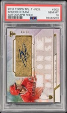 2018 Topps Triple Threads Auto Relic Rookie /18 RPA SHOHEI OHTANI PSA 10 GEM