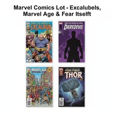 Marvel Comics Lot (4) - Thor: Fear Itself #7.2 + Daredevil #50 + Excalibur #17