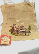 Vintage Dritz Madeira Needlepoint Village Scene