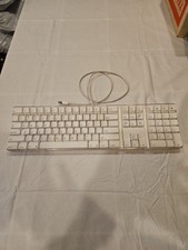 Apple PRO USB Wired Keyboard A1048 Vintage - White/Clear Case Keyboard TESTED