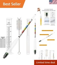 Precision Alcohol Hydrometer Combo: 2 pcs, 250ml Jar, and Accessories Included