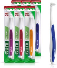 GUM End Tuft Toothbrush - Extra Small Head for Hard-to-Reach Areas - Implants, B