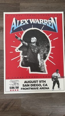 Alex Warren Cheaper Than Therapy Tour 2025 Poster San Diego Grammy
