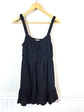 American Eagle Black Tiered Mini Dress Womens M Ruffle Flowy Boho Festival