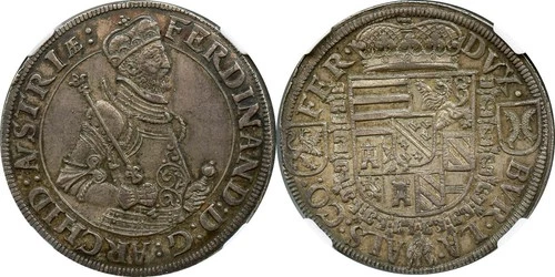 AUSTRIA Erzherzog Ferdinand(1564-1595) Holy Roman Empire Taler NGC MS63