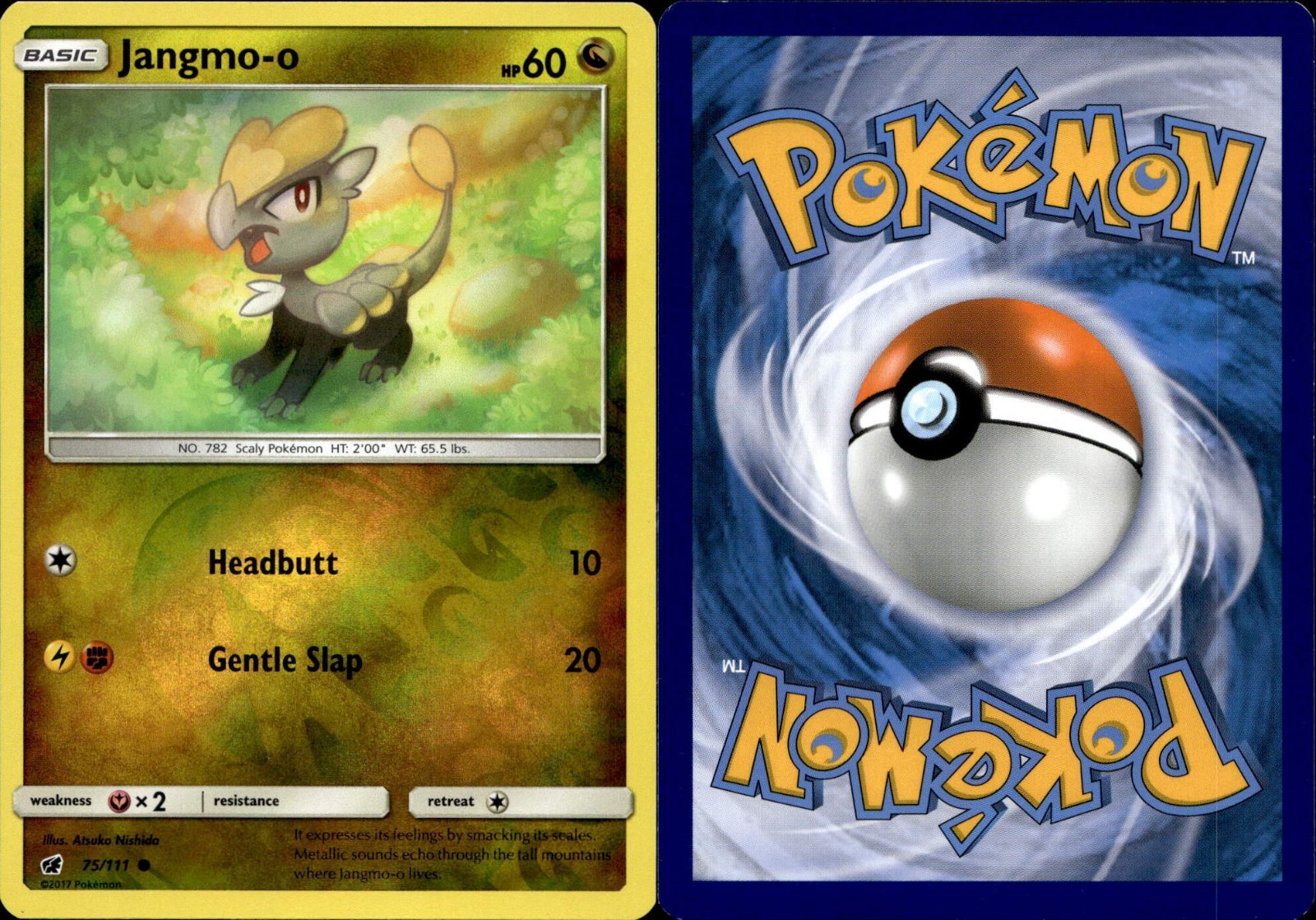 Pokemon Crimson Invasion Jangmo-o Reverse Holo Common Card 75/111 NM