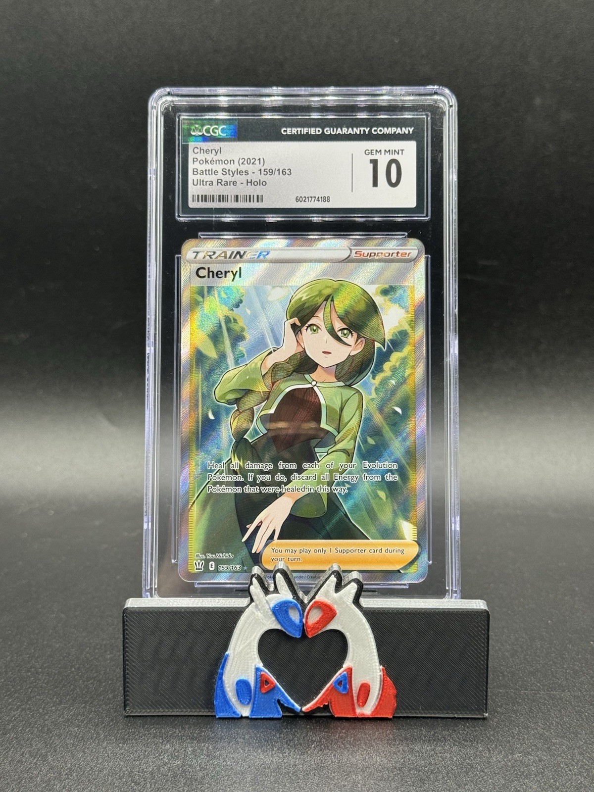 Cheryl Full Art 159/163 Swsh05: Battle Styles Holo Ultra Rare CGC 10 Gem Mint