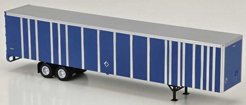 Remolque de carretera Bowser 43429 HO línea ejecutiva azul sin decorar 53' Platewall | Zustand: New