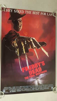 Freddy's Dead The Final Nightmare original movie poster 27x40 1991 Rolled Elm St