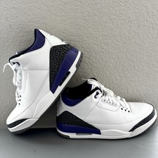 Air Jordan 3 Retro Dark Iris CT8532-105 Size 11 White Purple Worn 1x Orig. Box