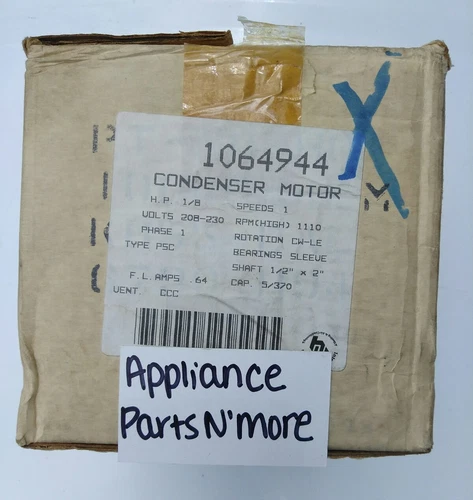 ICP HEIL TEMPSTAR COMFORTMAKER KENMORE CONDENSER FAN MOTOR 1064944 NEW OPEN BOX